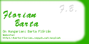 florian barta business card